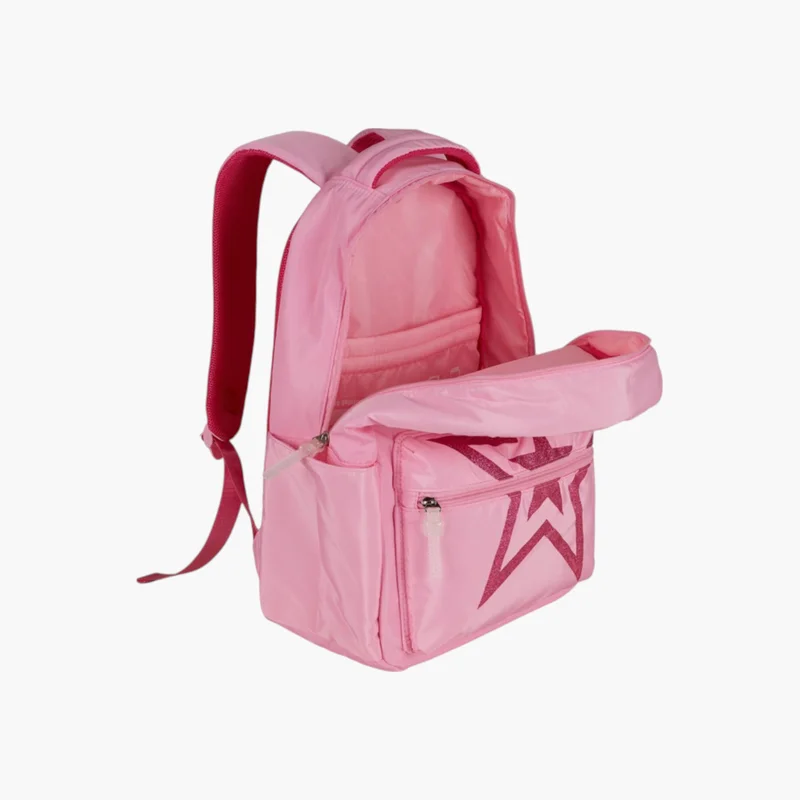 بوز Printed Backpack with Adjustable Straps and Zip Closure - 6x12x21 cms
